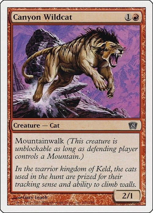 Carta MTG-Lince dei Canyon-Ottava Edizione-N.181-ITA-Good-