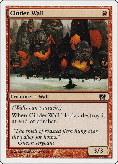 Carta MTG-Muro di Cenere-Ottava Edizione-N.182-ITA-LP-