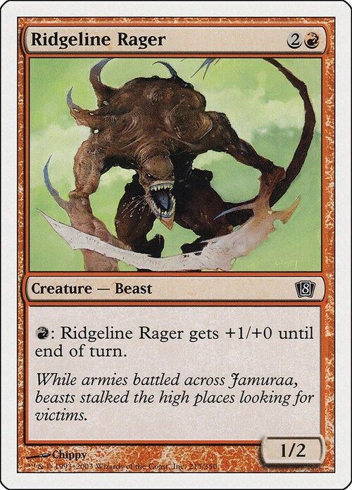 Carta MTG-Ridgeline Rager-Ottava Edizione-N.191-EN-EX-