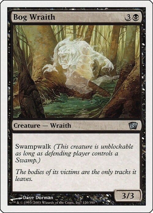 Carta MTG-Necrospettro delle Paludi-Ottava Edizione-N.164-ITA-EX-
