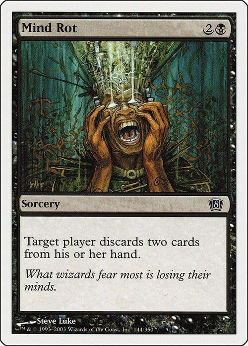 Carta MTG-Cancrena della Mente-Ottava Edizione-N.140-ITA-Good-