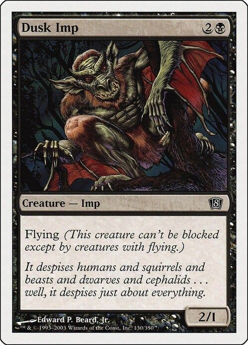 Carta MTG-Dusk Imp-Ottava Edizione-N.130-EN-Good-