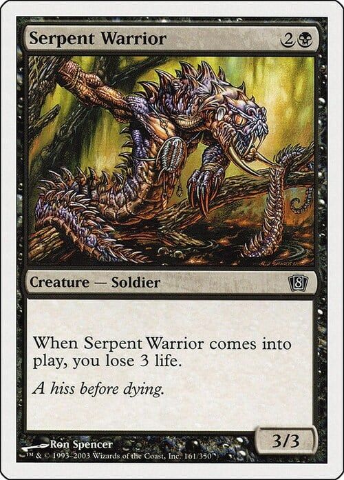 Carta MTG-Guerriero Serpente-Ottava Edizione-N.161-ITA-Good-