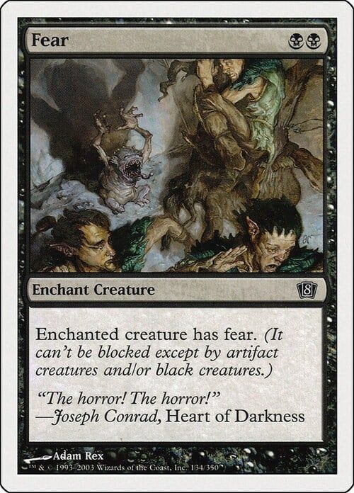 Carta MTG-Paura-Ottava Edizione-N.134-ITA-Good-