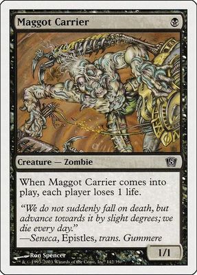 Carta MTG-Maggot Carrier-Ottava Edizione-N.142-EN-LP-