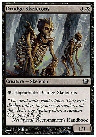 Carta MTG-Drudge Skeletons-Ottava Edizione-N.138-EN-Poor-