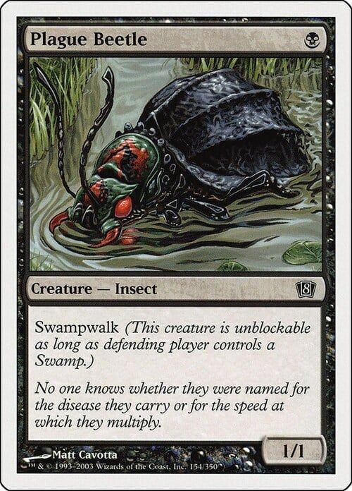 Carta MTG-Coleottero della Peste-Ottava Edizione-N.160-ITA-EX- Foil