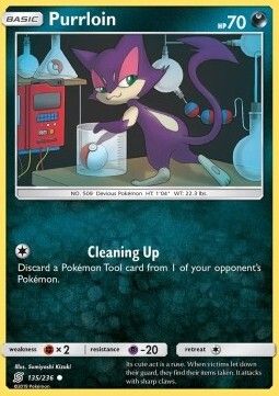 Carta pokemon Purrloin (UNM 135)-Unified Minds-C - lingua ITA-condizione NM