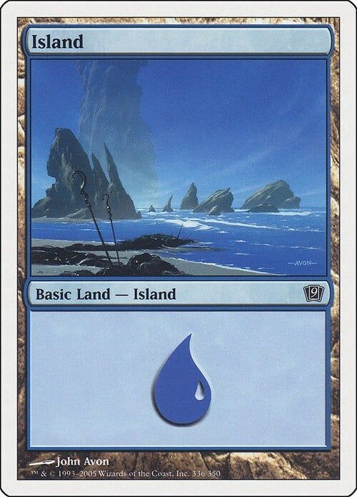 Carta MTG-Isola (V.2)-Nona Edizione-N.335-ITA-EX-