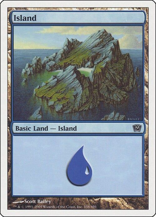 Carta MTG-Isola (V.4)-Nona Edizione-N.337-ITA-Played-