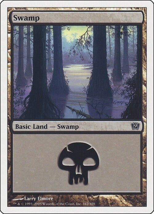 Carta MTG-Palude (V.4)-Nona Edizione-N.341-ITA-EX-