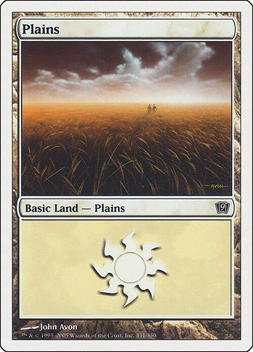 Carta MTG-Pianura (V.1)-Nona Edizione-N.345-ITA-EX-