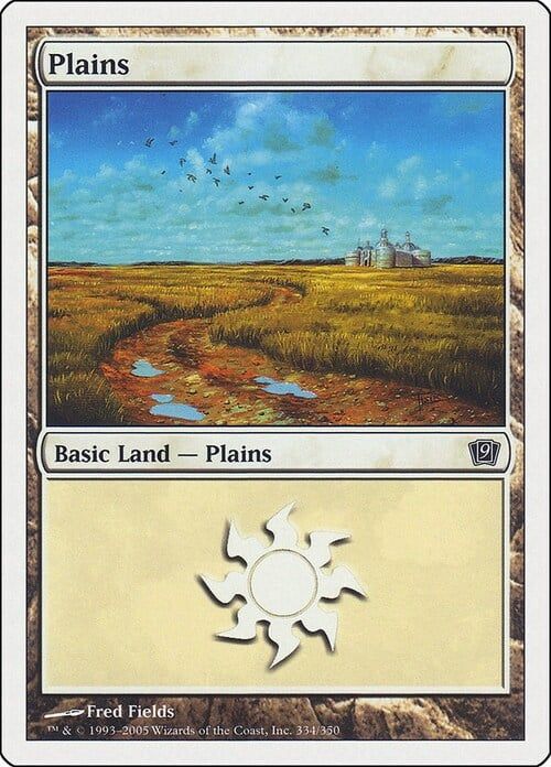 Carta MTG-Pianura (V.4)-Nona Edizione-N.333-ITA-EX-