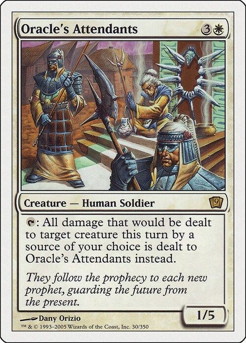 Carta MTG-Attendenti dell'Oracolo-Nona Edizione-N.007-ITA-EX-