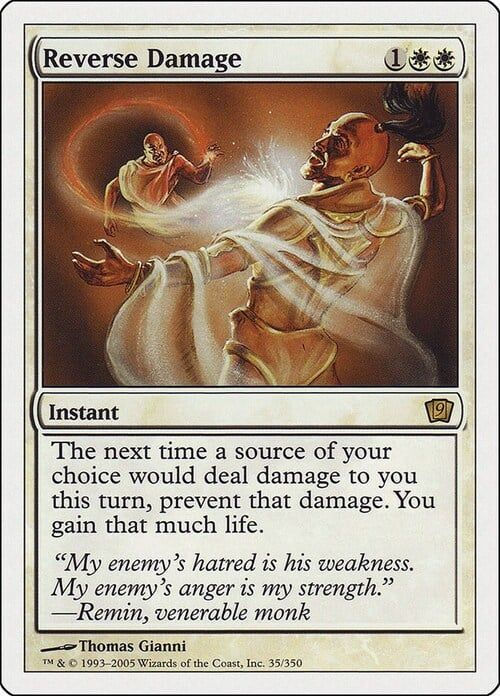 Carta MTG-Inversione del Danno-Nona Edizione-N.016-ITA-NM-