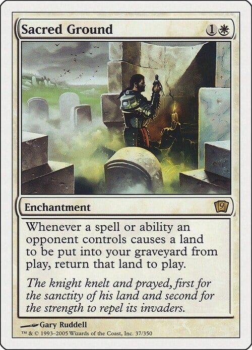 Carta MTG-Terreno Consacrato-Nona Edizione-N.028-ITA-EX-
