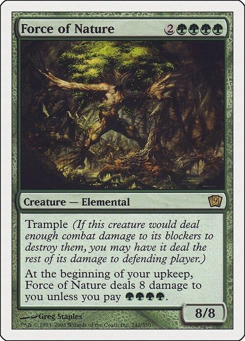 Carta MTG-Forza della Natura-Nona Edizione-N.230-ITA-EX-