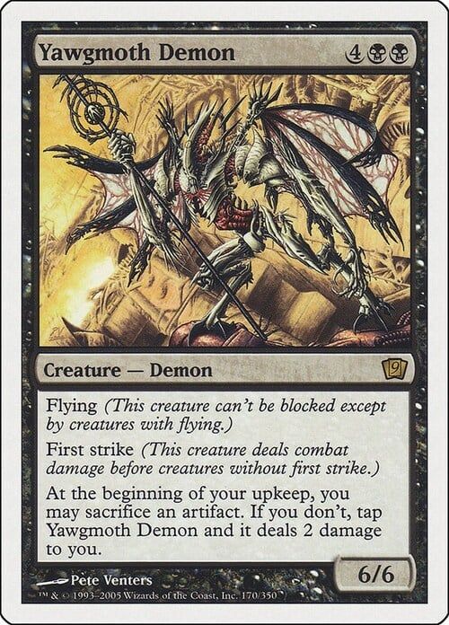 Carta MTG-Demone di Yawgmoth-Nona Edizione-N.123-ITA-EX-