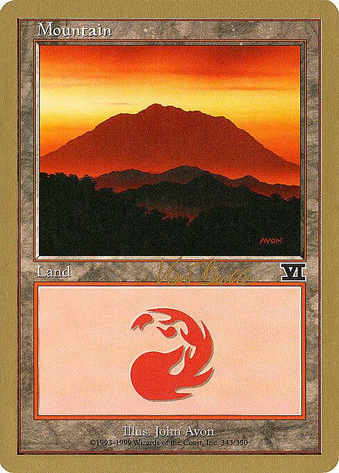 Carta MTG-Montagna (V.1)-WCD 1999: Kai Budde-N.161-EN-Good- Special