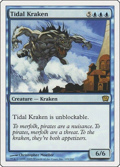 Carta MTG-Kraken delle Maree-Nona Edizione-N.078-ITA-EX-