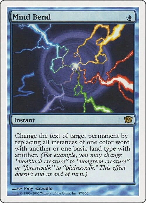 Carta MTG-Piegare la Mente-Nona Edizione-N.114-RUSSO-EX-