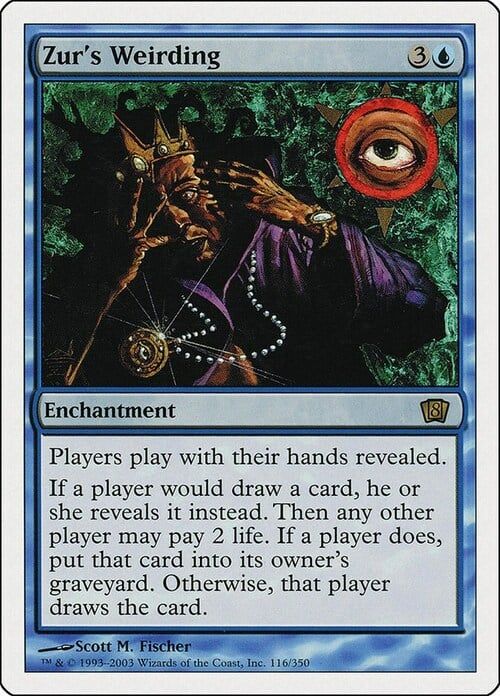 Carta MTG-Zur's Weirding-Ottava Edizione-N.S7-EN-EX-