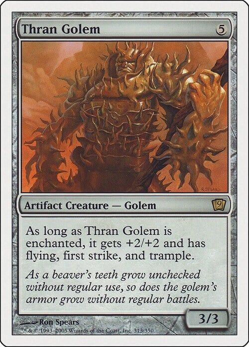 Carta MTG-Golem Thran-Nona Edizione-N.301-ITA-EX-