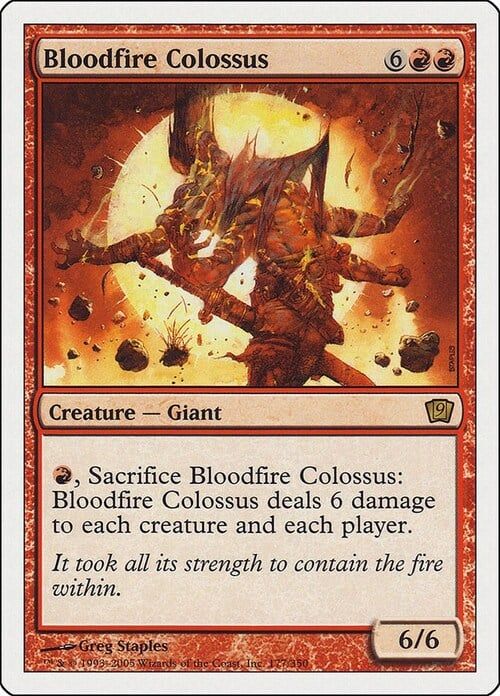 Carta MTG-Colosso Sangue-di-Fuoco-Nona Edizione-N.289-ITA-EX-