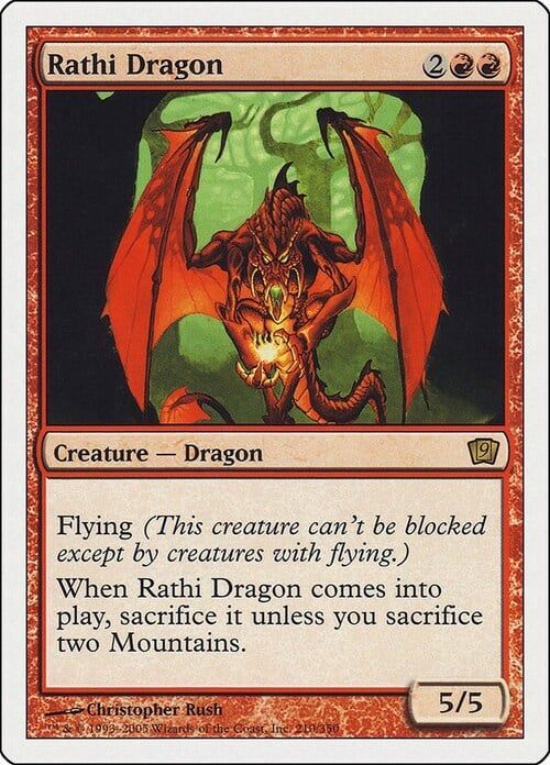 Carta MTG-Drago di Rath-Nona Edizione-N.203-ITA-EX-