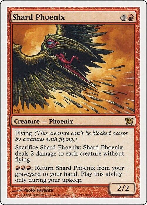Carta MTG-Fenice di Schegge-Nona Edizione-N.210-ITA-EX-