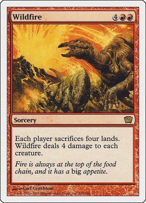 Carta MTG-Incendio Selvaggio-Nona Edizione-N.228-ITA-Played-