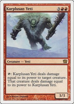 Carta MTG-Yeti di Karplus-Nona Edizione-N.186-ITA-EX-