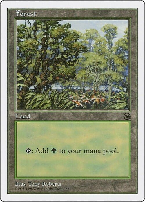 Carta MTG-Foresta (V.2)-Anthologies-N.212-EN-EX-