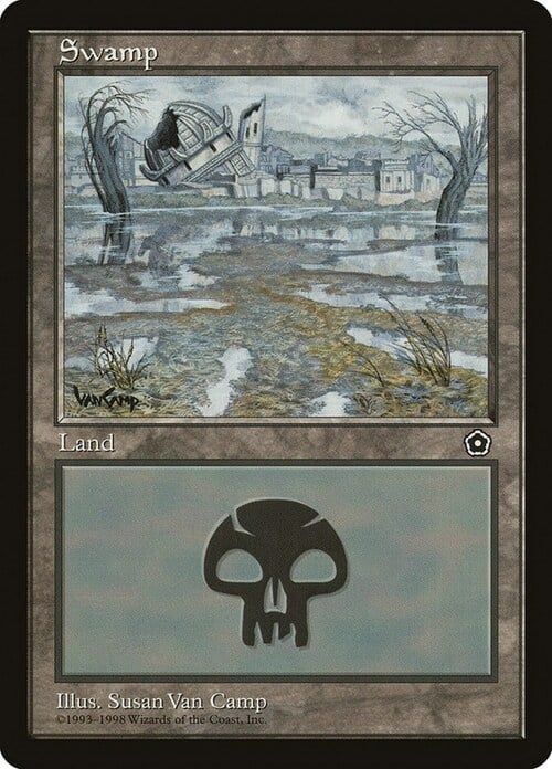 Carta MTG-Palude (V.3)-Portal Seconda Era-N.157-ITA-EX-