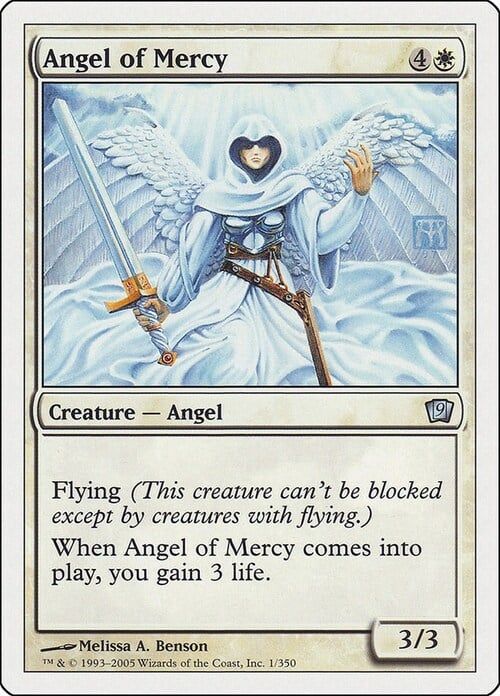 Carta MTG-Angelo della Misericordia-Nona Edizione-N.001-ITA-Good-