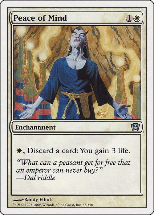 Carta MTG-Pace della Mente-Nona Edizione-N.006-ITA-EX-