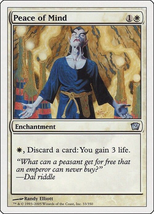 Carta MTG-Peace of Mind-Nona Edizione-N.033-EN-EX-