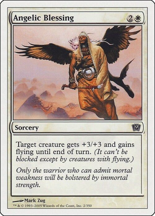 Carta MTG-Benedizione Angelica-Nona Edizione-N.050-ITA-EX-