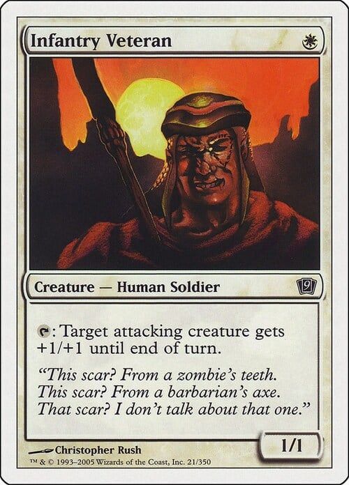 Carta MTG-Fante Veterano-Nona Edizione-N.012-ITA-EX- Foil