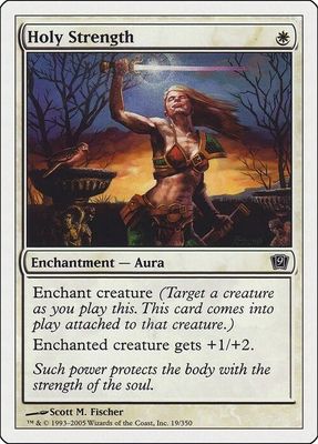 Carta MTG-Holy Strength-Nona Edizione-N.019-EN-EX-