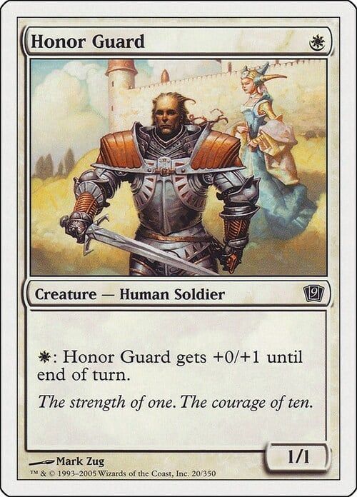 Carta MTG-Guardia d'Onore-Nona Edizione-N.019-ITA-EX-