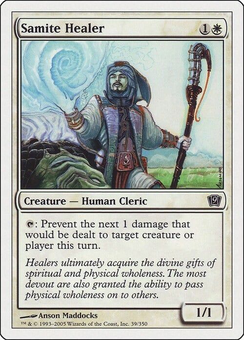 Carta MTG-Guaritore Bianco-Nona Edizione-N.039-ITA-LP-