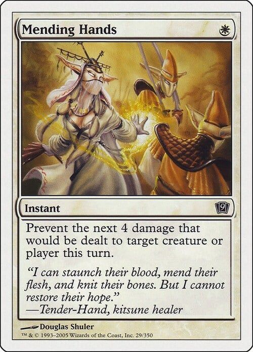 Carta MTG-Mani Curatrici-Nona Edizione-N.027-ITA-EX- Foil