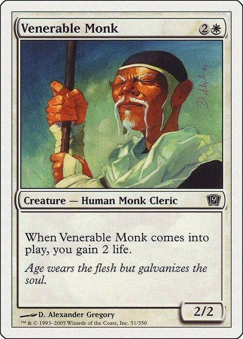 Carta MTG-Monaco Venerabile-Nona Edizione-N.051-ITA-EX-
