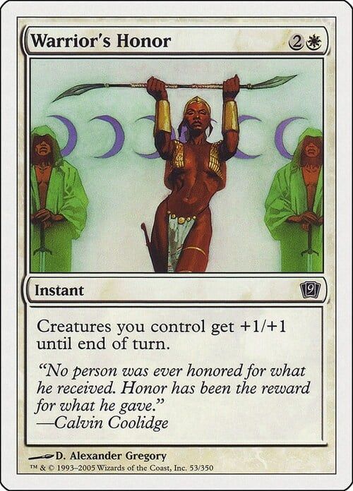 Carta MTG-Onore del Guerriero-Nona Edizione-N.038-ITA-EX-