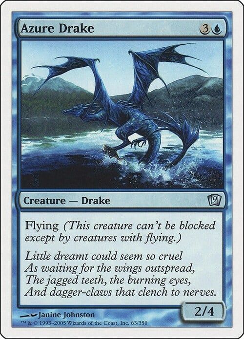 Carta MTG-Drago Azzurro-Nona Edizione-N.068-ITA-EX-