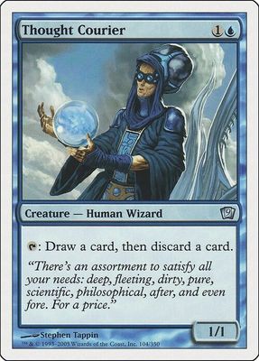 Carta MTG-Messaggero Psichico-Nona Edizione-N.103-ITA-EX-