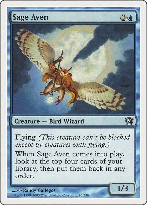 Carta MTG-Aviano Saggio-Nona Edizione-N.094-ITA-EX-