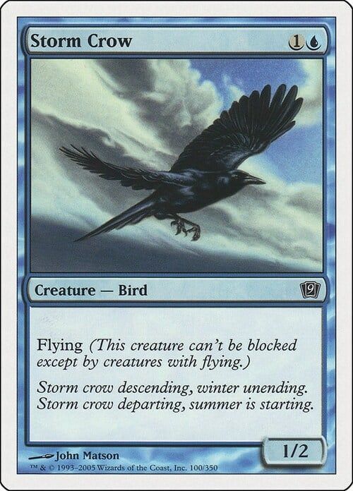 Carta MTG-Corvo delle Tempeste-Nona Edizione-N.069-ITA-Good-