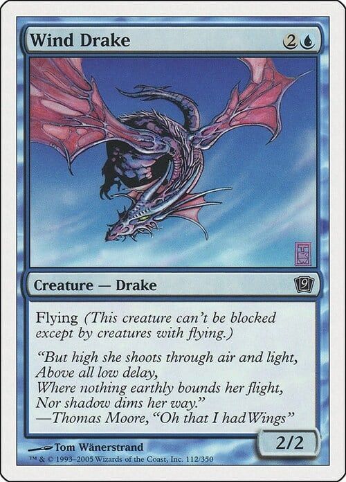 Carta MTG-Draghetto del Vento-Nona Edizione-N.112-ITA-EX-